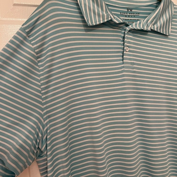 Rorie Whelan Gf Men's Striped Polo Shirt - Light Blue - Picture 3 of 4